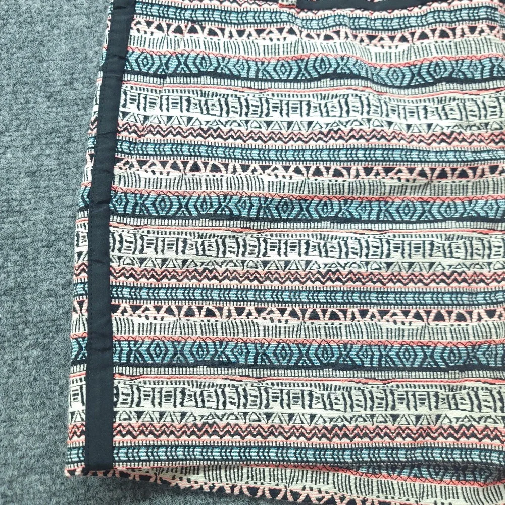 The Limited Geometric Tribal Print Shorts Blue Pink Black Side Stripe 8R